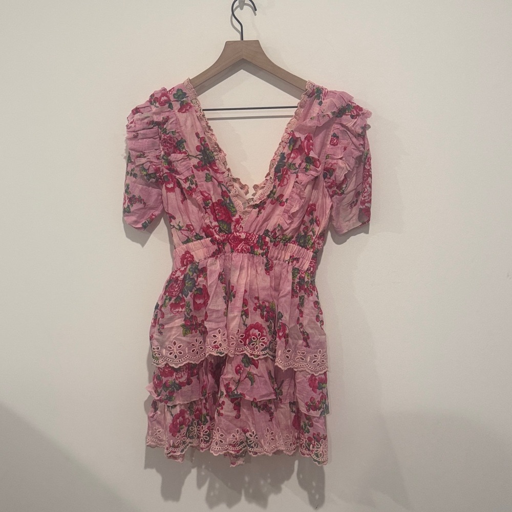 • LoveShackFancy • Women’s Aldina Dress in Pink Desert
Rose Floral Pattern Smal - Picture 5 of 5